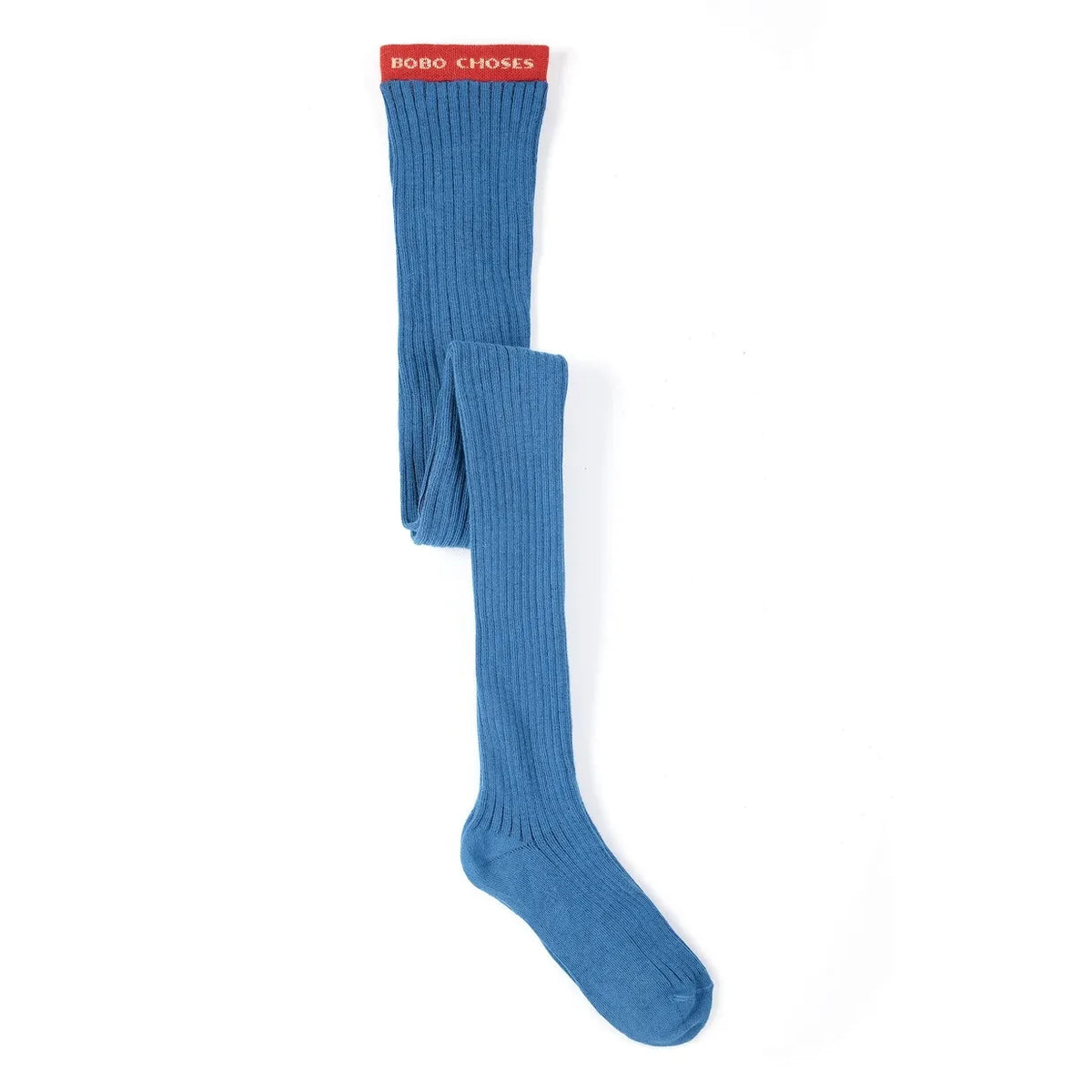 Bobo Choses - Ribbed Organic Cotton Tights | Blue