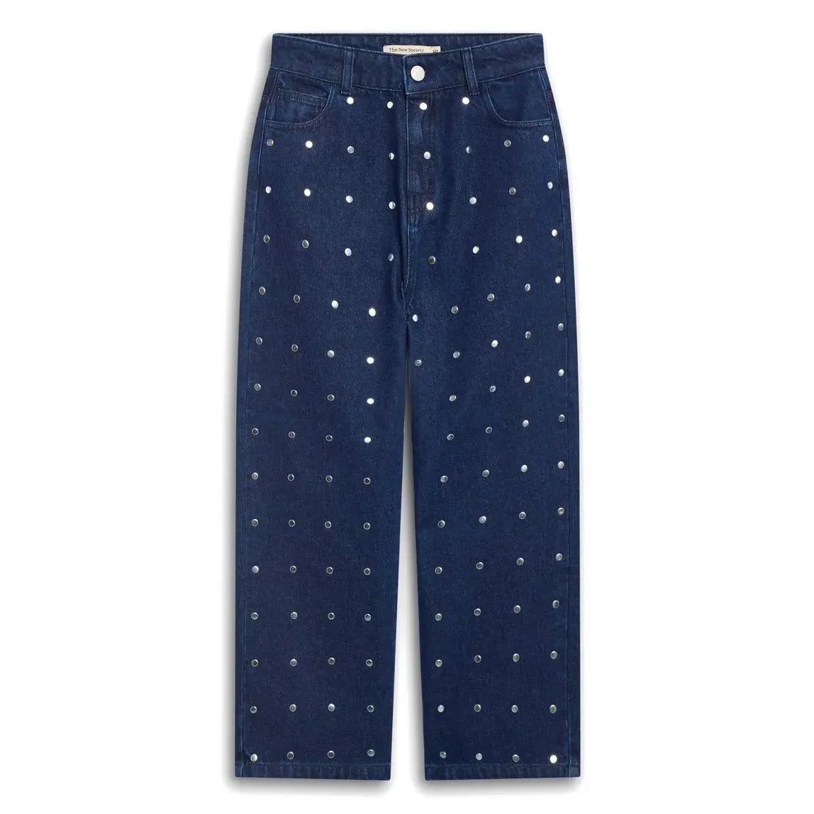 the new society - Blue Sequin Wide Leg Trousers