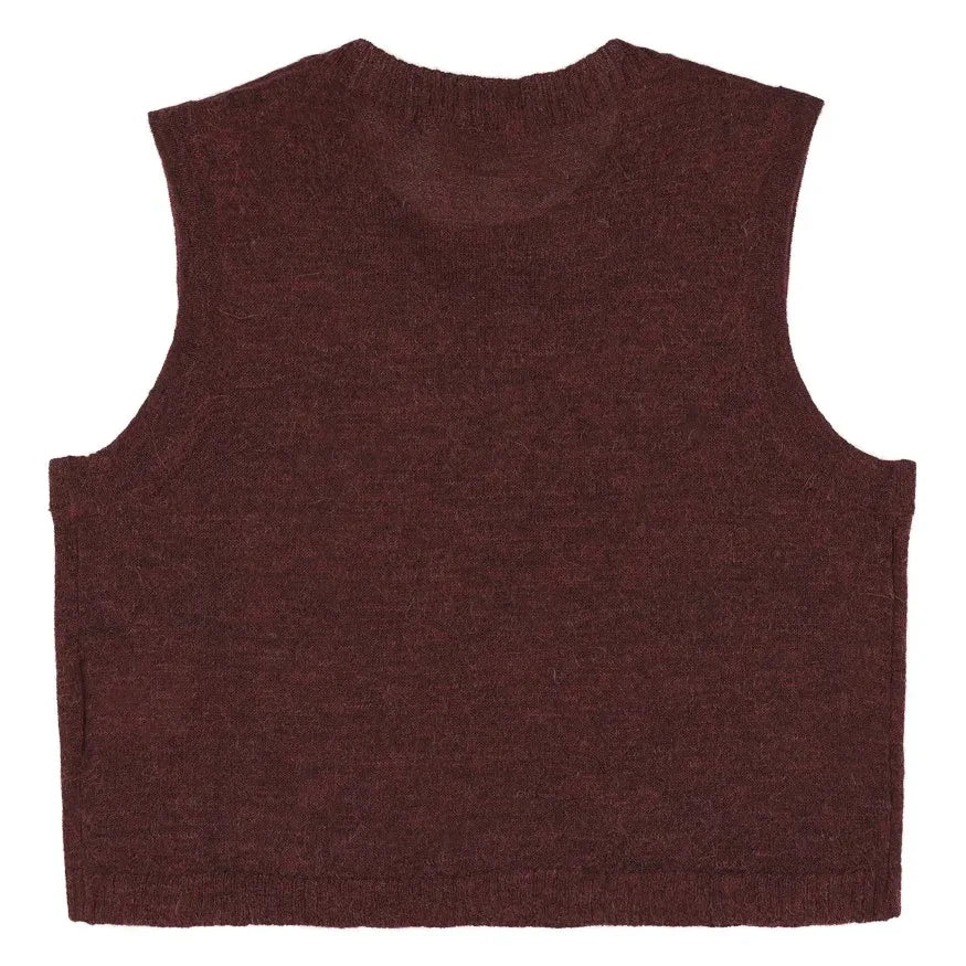 Morley - Zahara Sleeveless Wool Sweater | Burgundy