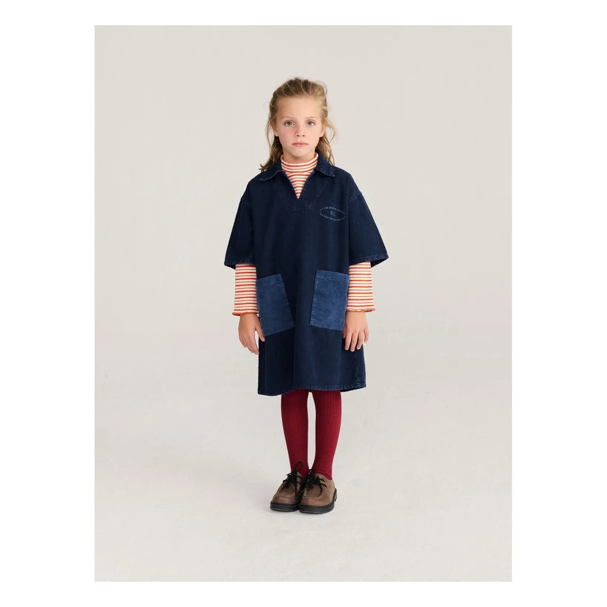 Bobo Choses - B.C. Denim Recycled Cotton Dress | Dark Blue