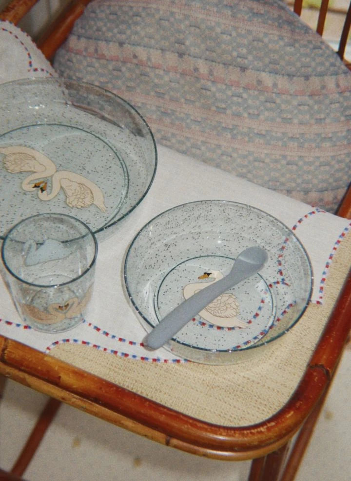 Konges Sløjd - Swan Glitter Dinner Set | Blue