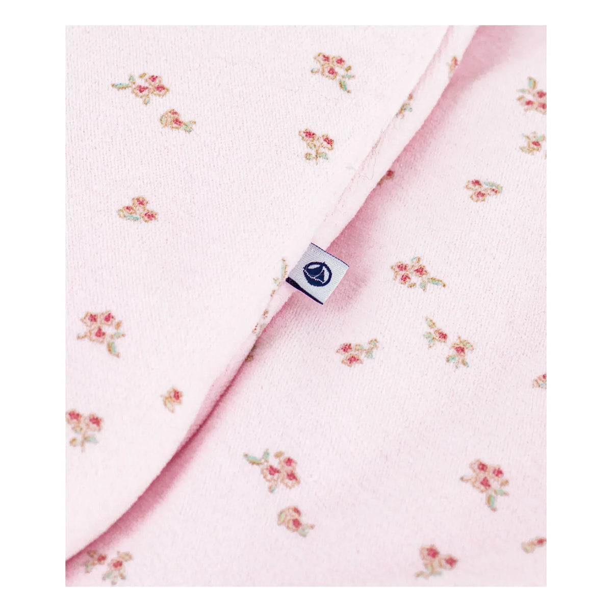 Petit Bateau - Fleurie Velours Organic Cotton Sleeping Bag | Powder Pink