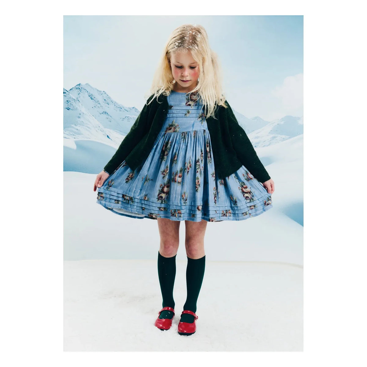Morley - Zabel Floral Ruffled Dress | Light Blue