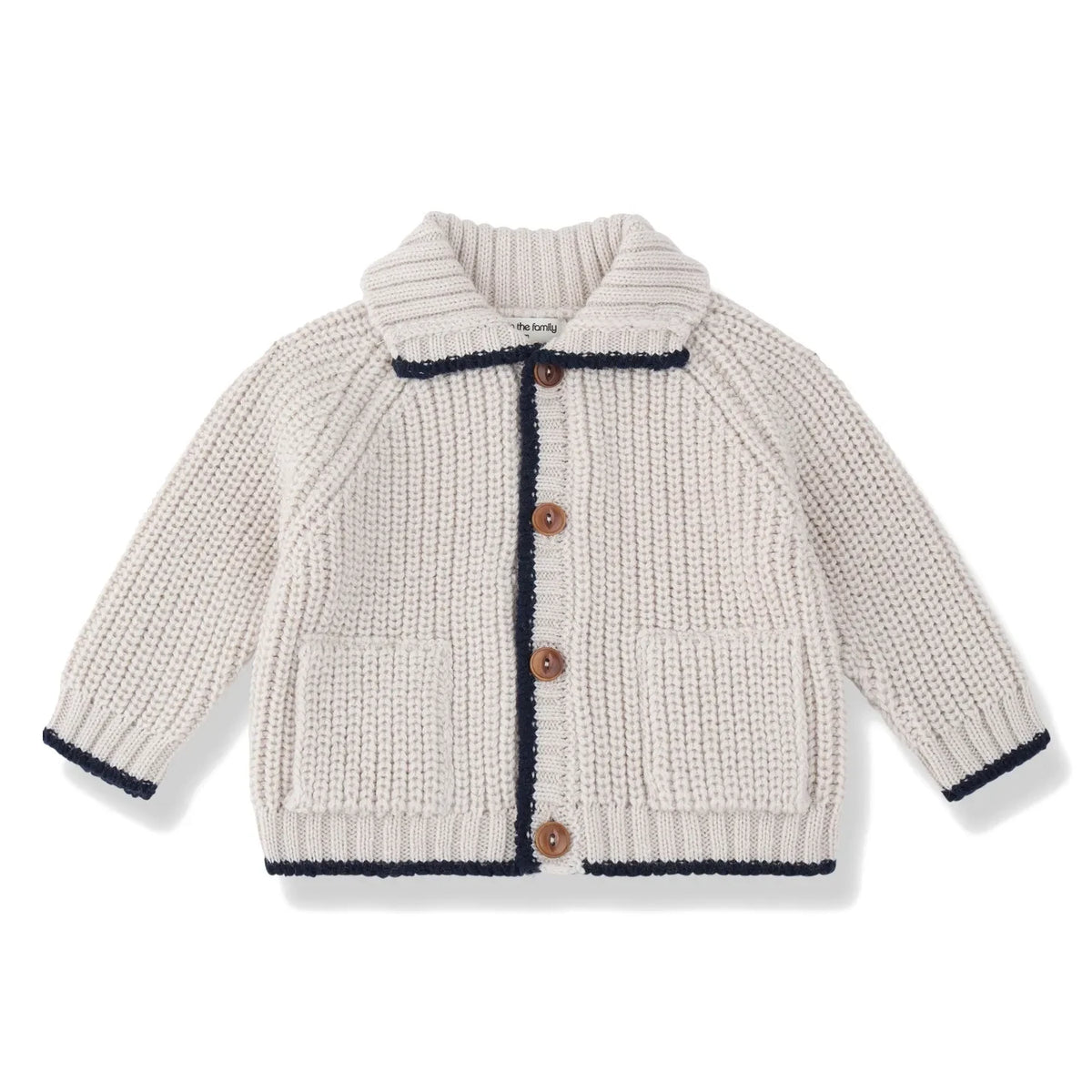 1+ in the family - Brescia Merino Wool Cardigan | Broken White