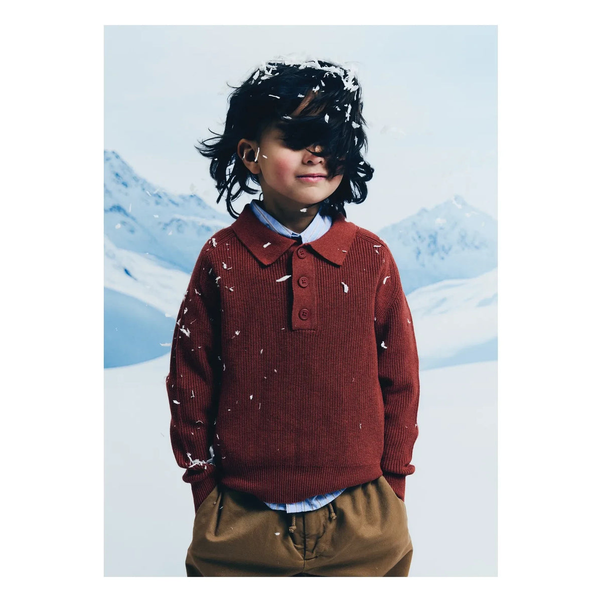 Morley - Zietse Knit Polo Shirt | Terracotta