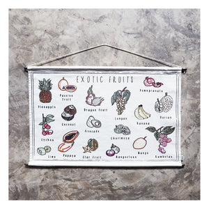 Numero 74 - Exotic Fruits Embroidered Poster