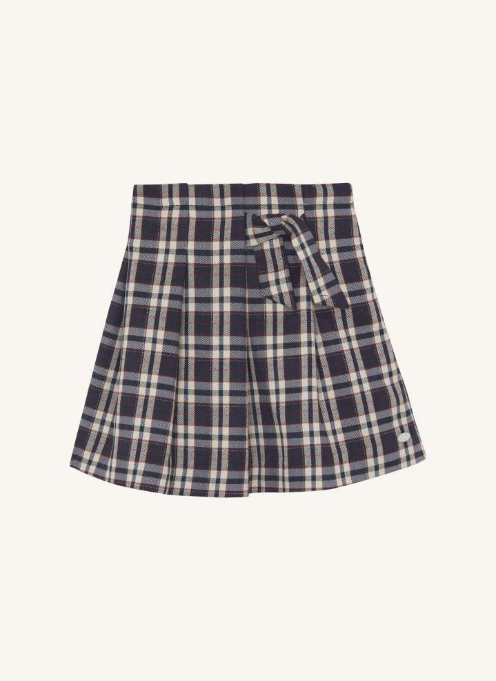 Tartine et Chocolat - Checked Skirt | Navy