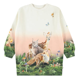 Molo - Cyrella Animals Organic Cotton Dress | White