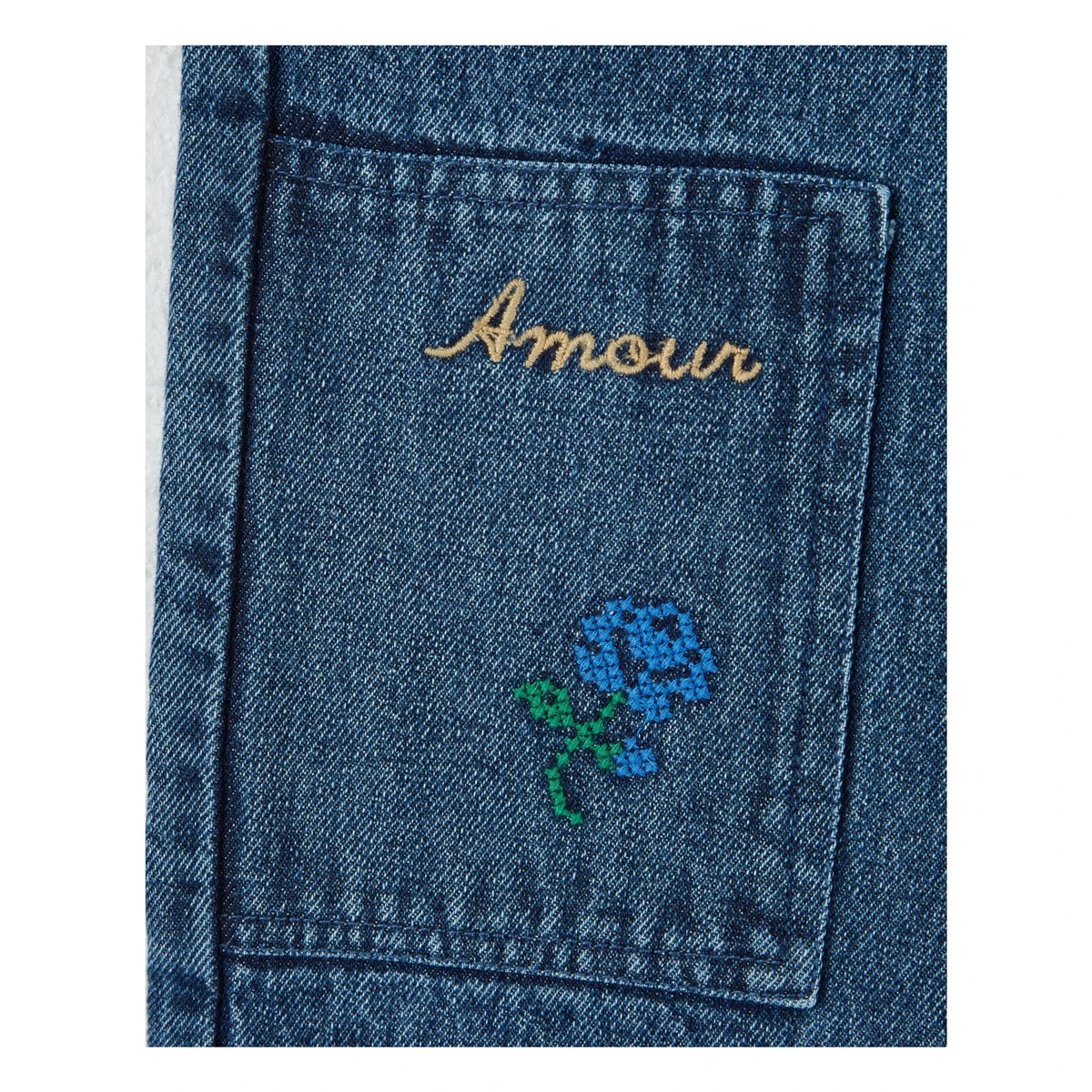 Emile et Ida - Embroidered Jeans | Dark Blue