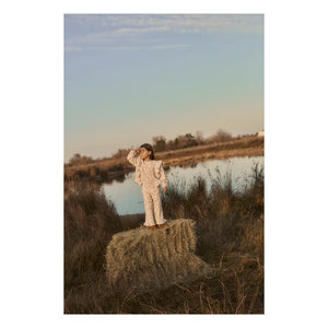 Louise Misha - Floral Organic Cotton Pants | Cream