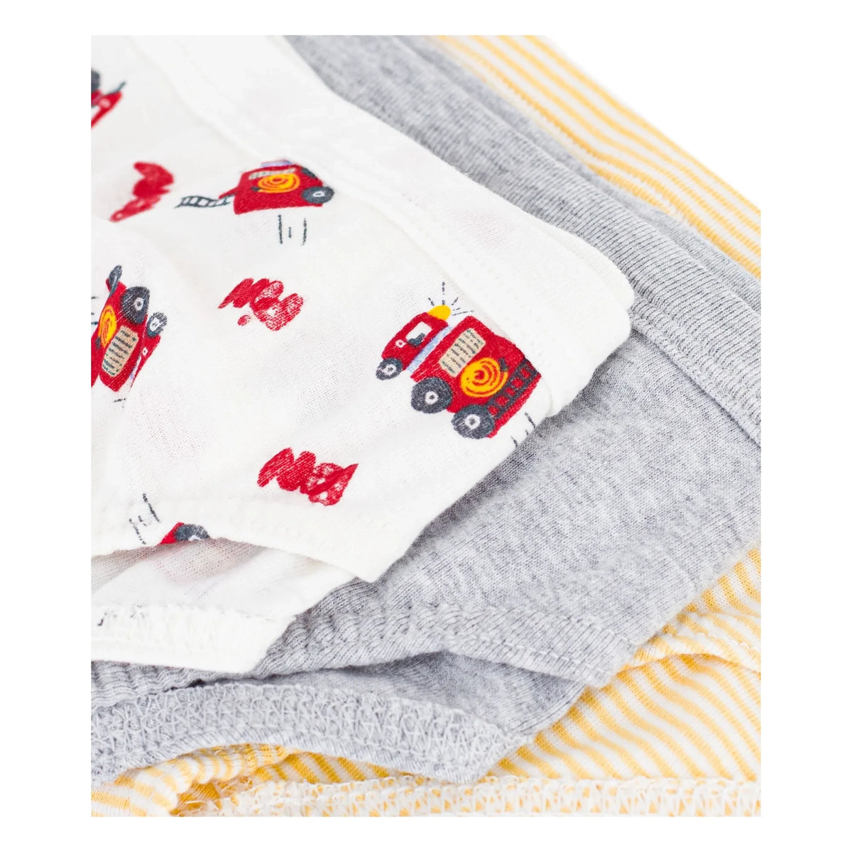Petit Bateau - 3-Piece Firefighter Brief Set | White