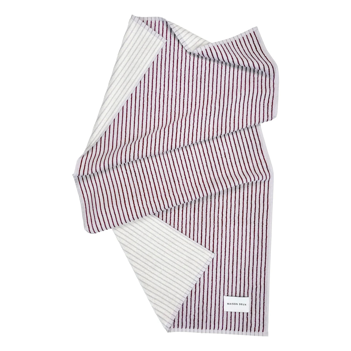 Maison Deux - Striped bath towel | Lilac