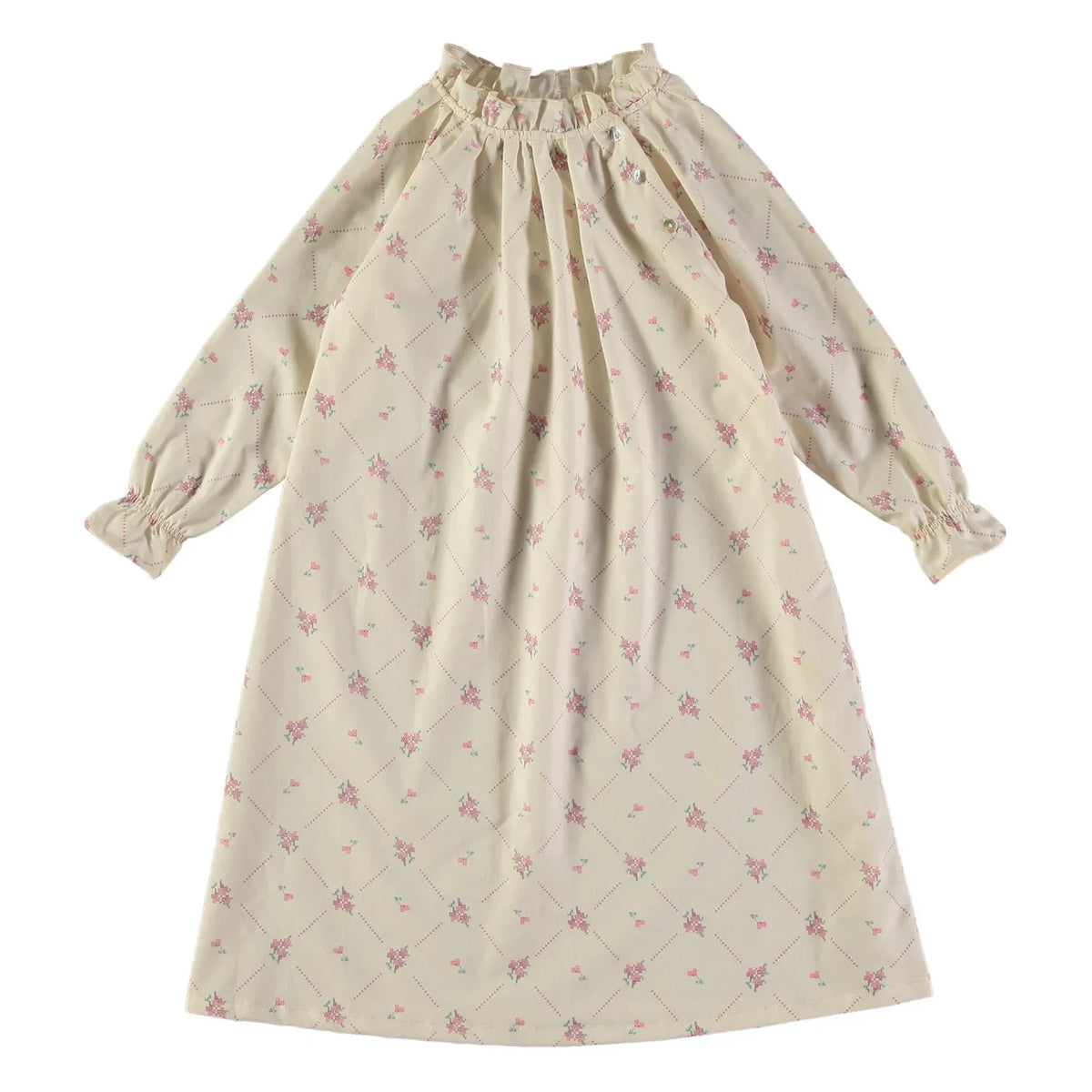 Risu Risu - Harmonie Fleurie Organic Cotton Nightgown | Ecru