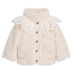 Louise Misha - Jismani Faux Fur Coat | Cream
