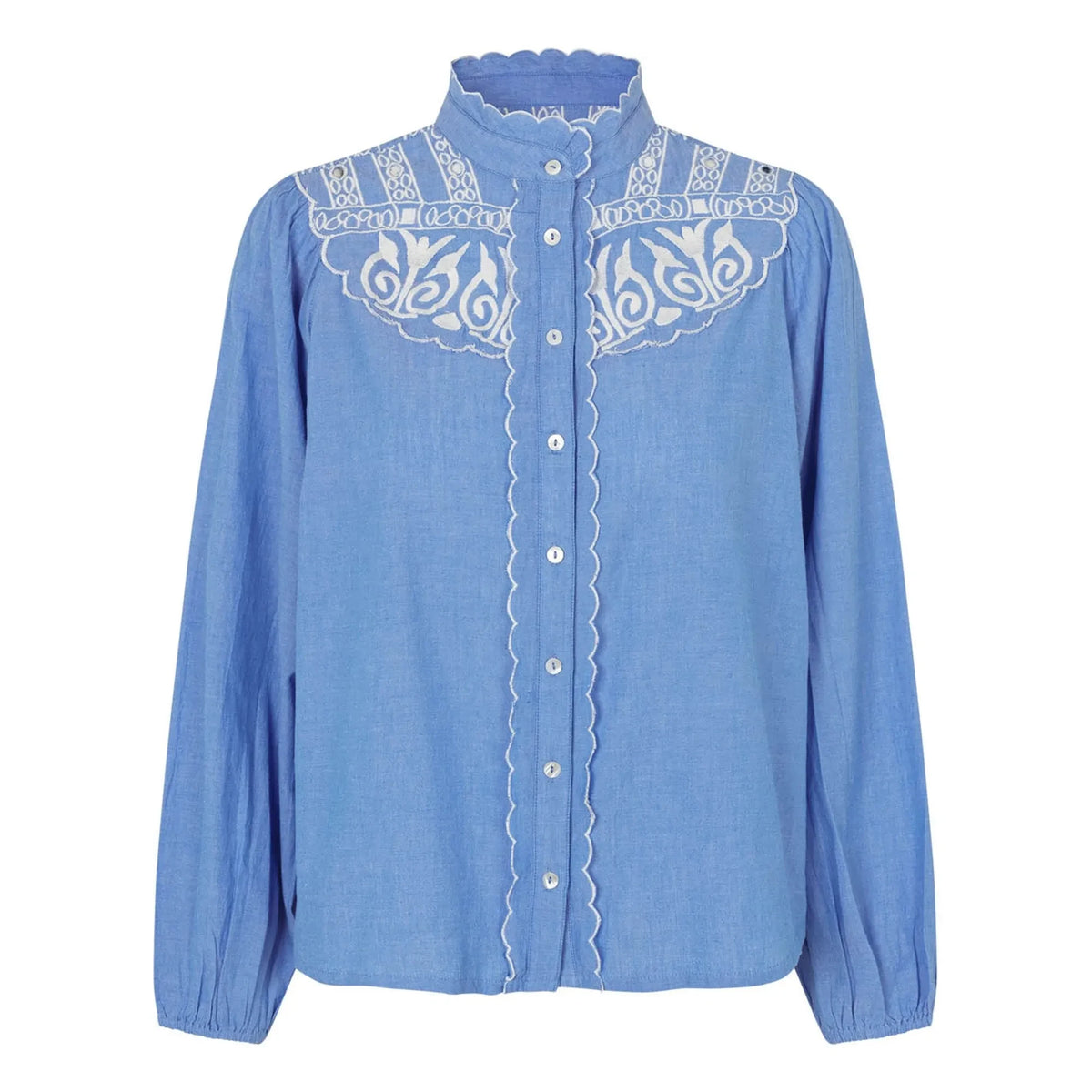 Lollys Laundry - Lia Cotton Blouse | Blue