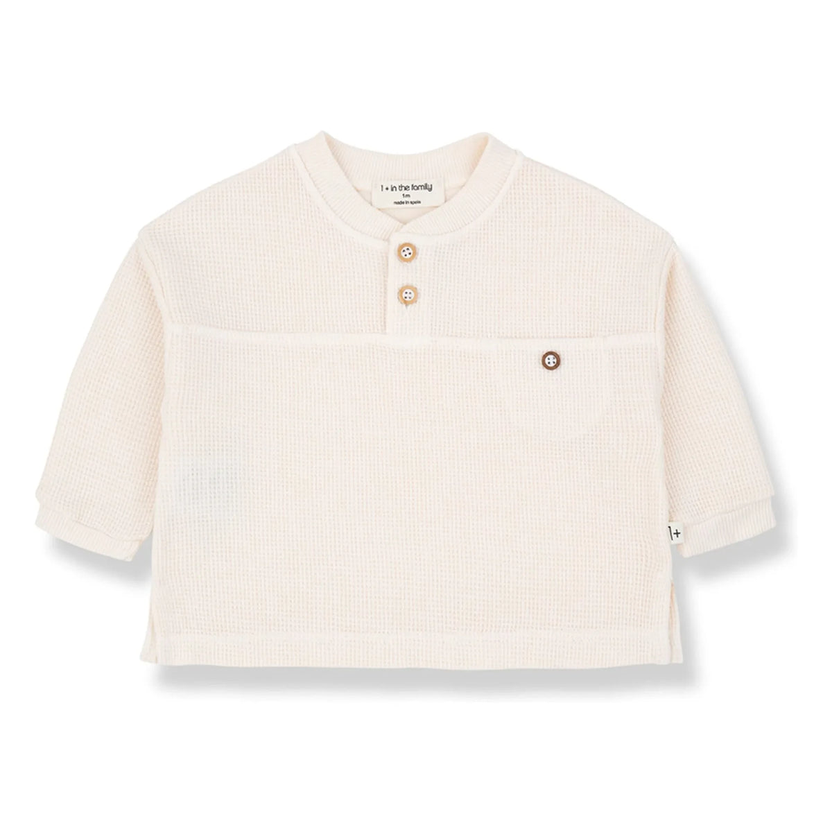 1+ in the Family - Amorgos Waffle Sweater | Ecru