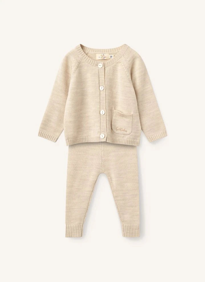 Copenhagen Colors - Merino Wool Cardigan and Leggings Set | Cream
