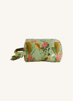 Farm Rio - Large Cotton Toilet Bag | Blue Green