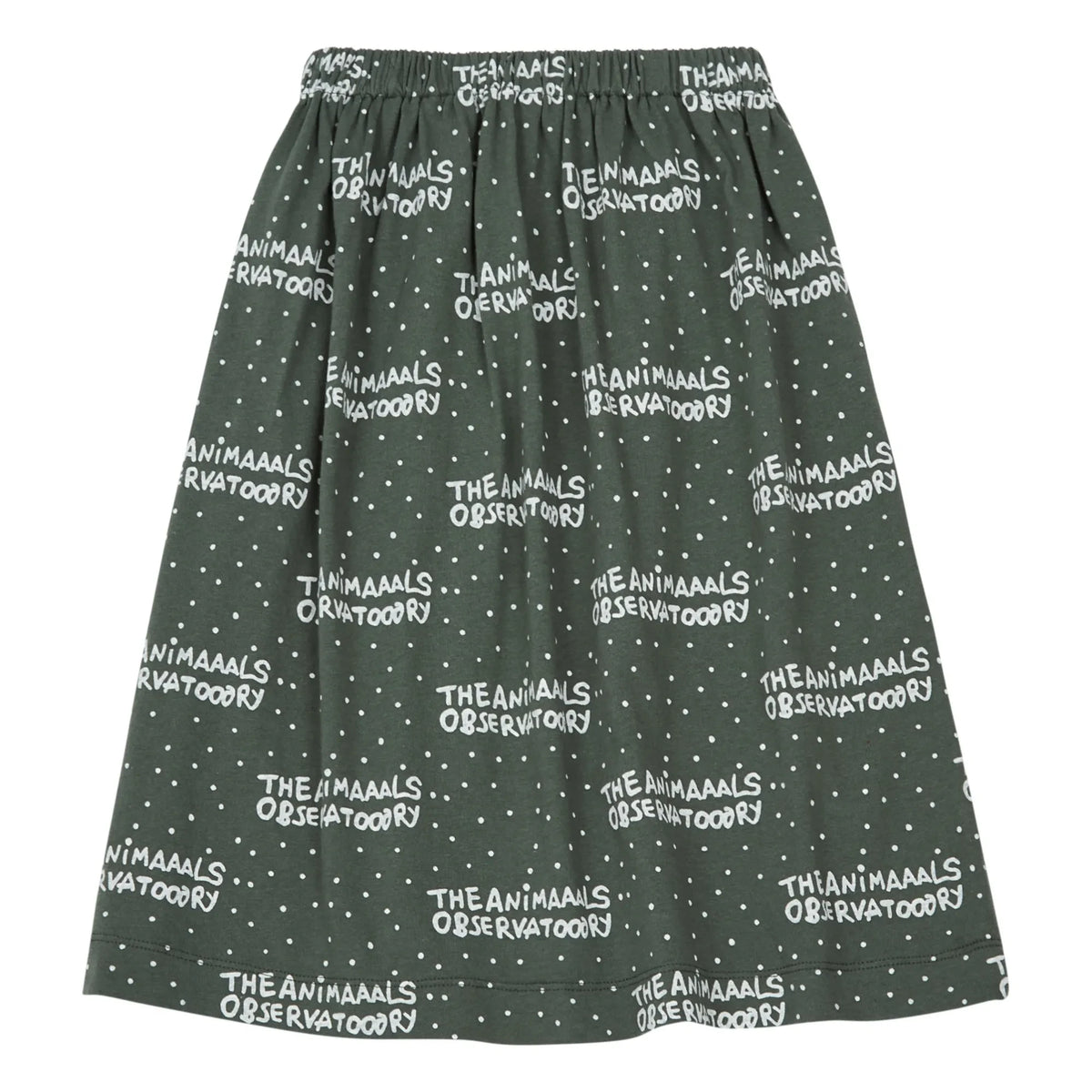 The Animals Observatory - Ladybug Long Jersey Skirt | Dark Green