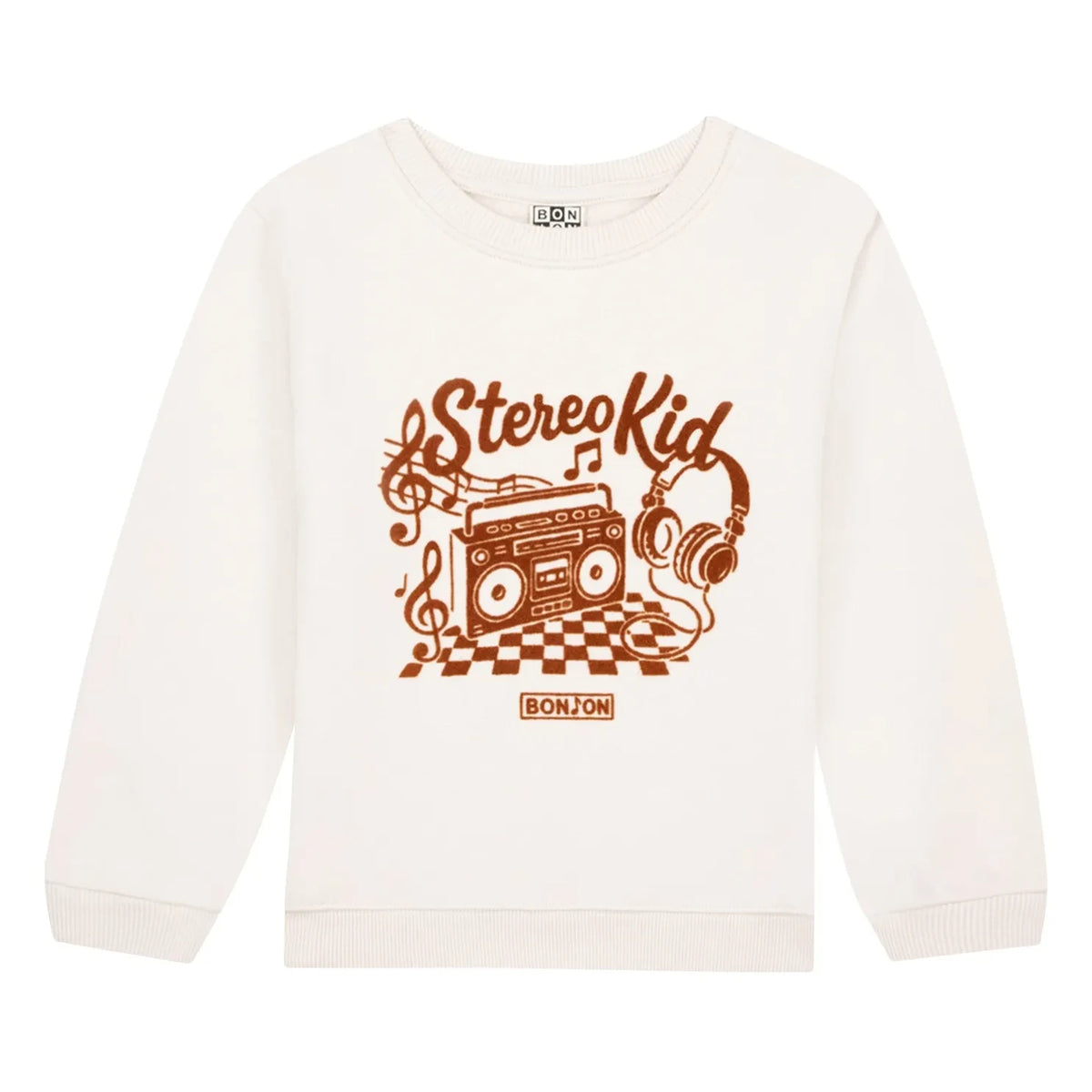 Bonton - Smile Stereokid Sweatshirt | Ecru
