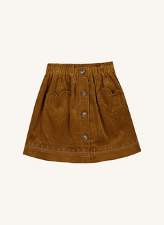 Bonton - Caramel Polka Velvet Skirt