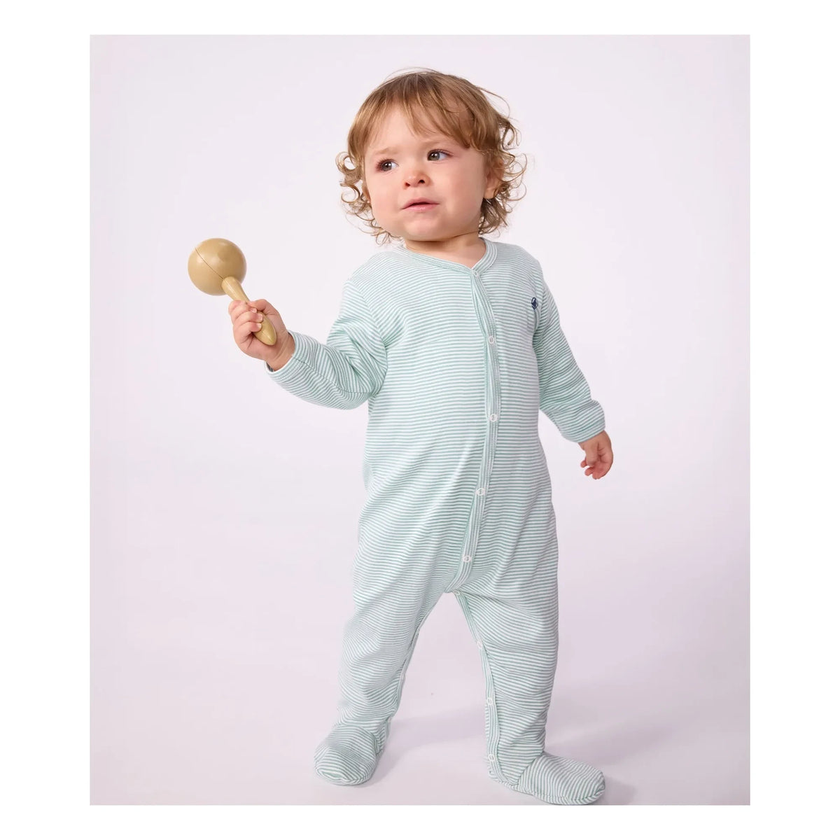 Petit Bateau - Striped Milleraies Dors Bien Pyjamas Organic Cotton | Green