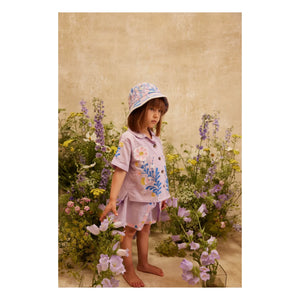 Louise Misha - Alova Organic Cotton Embroidered Shirt | Plum