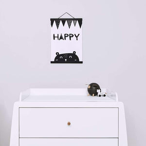 Snuz Happy Nursery Print - Monochrome-Prints- | Natural Baby Shower