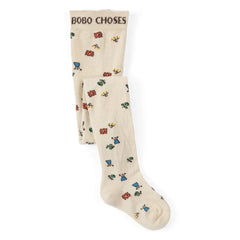 Bobo Choses - Organic Cotton Floral Leggings | Ecru