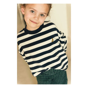 Jenest - Millie Striped Organic Cotton T-Shirt | Navy