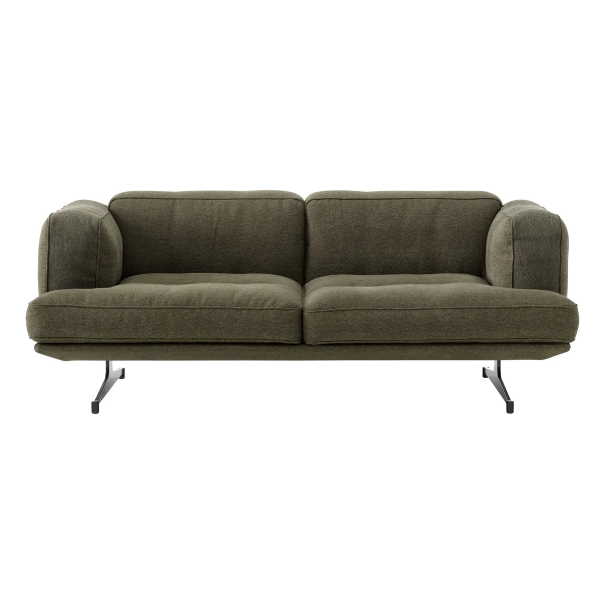 & Tradition - Inland AV22 2-Seater Sofa, Black Base | Haki