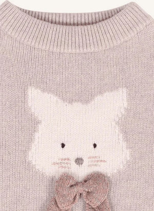 Donsje - Denna Cat Merino Wool Sweater | Light Pink