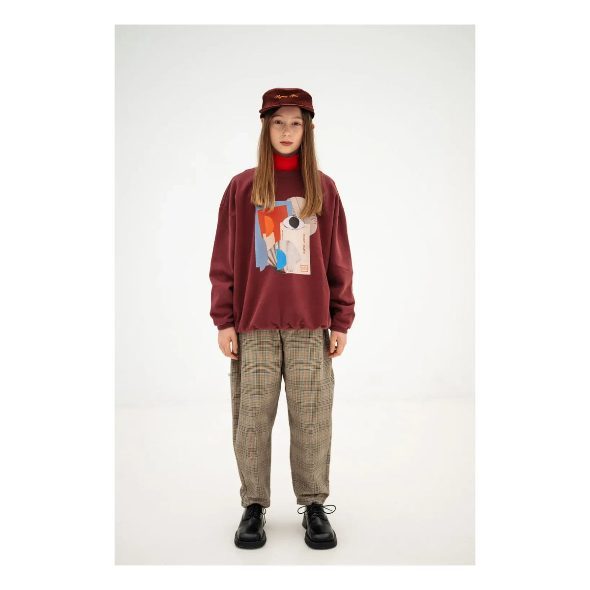 Repose AMS - Relaxed Organic Cotton Sweatshirt | Burgundy