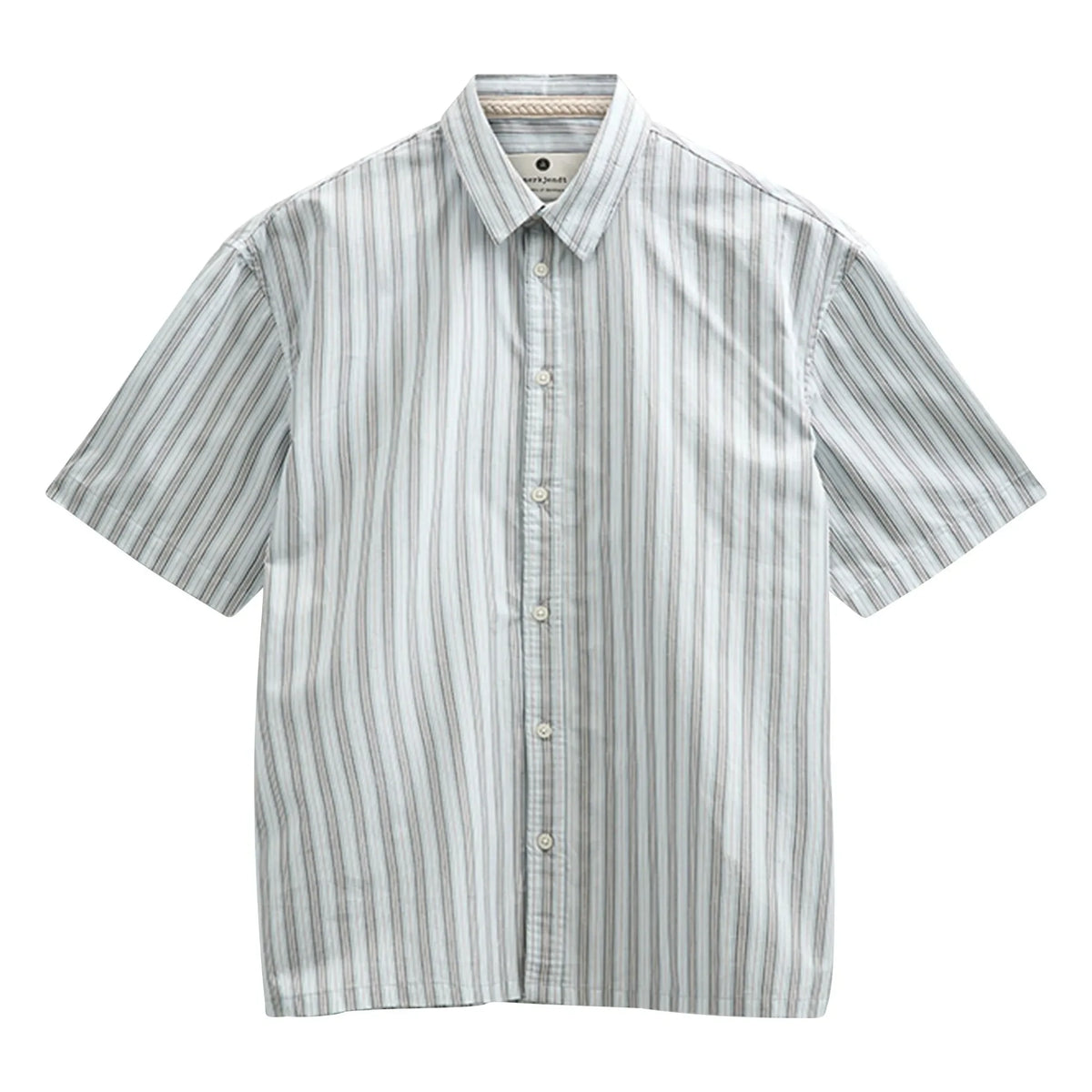 Anerkjendt - Akotto Striped Poplin Shirt | Light Blue