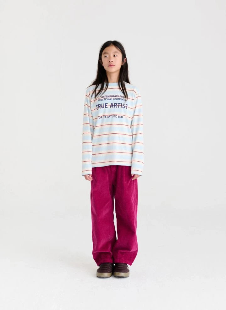 True Artist - Striped T-shirt N°16 | Light blue