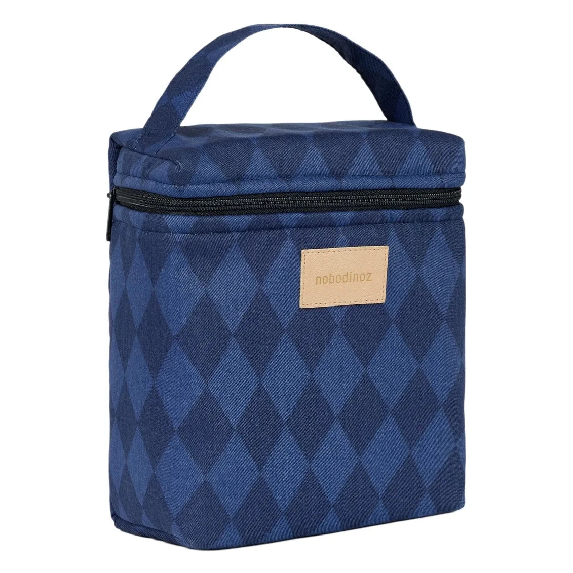 Nobodinoz - Hyde Park Diamonds Insulated Lunch Bag | Blue