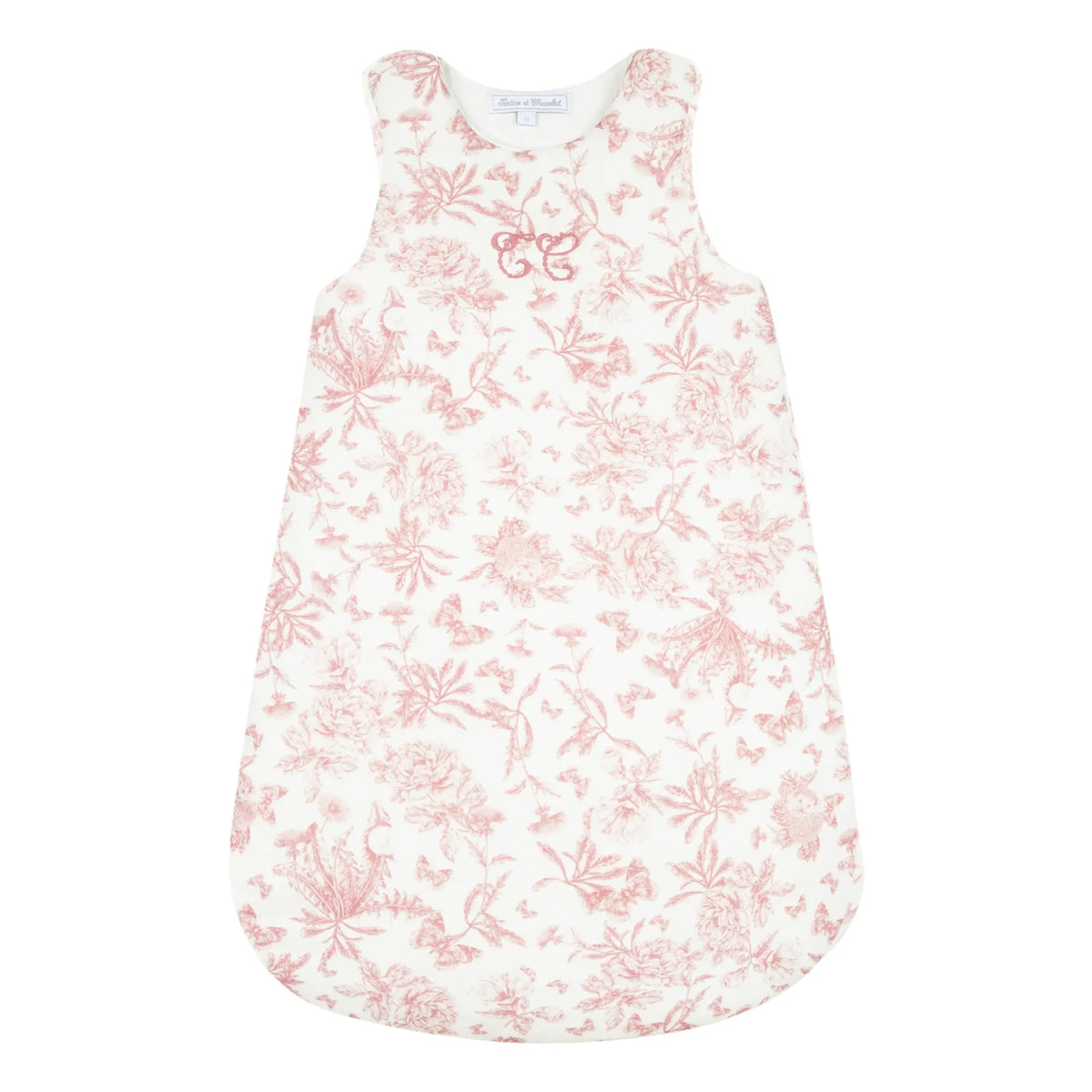 Tartine et Chocolat - Toile de Jouy Baby Sleep Suit | Peach