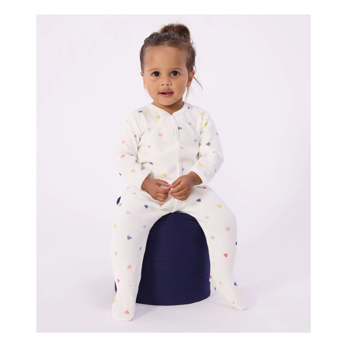 Little Boat - Sleep Well Hearts Kadife Pijamalar | Beyaz