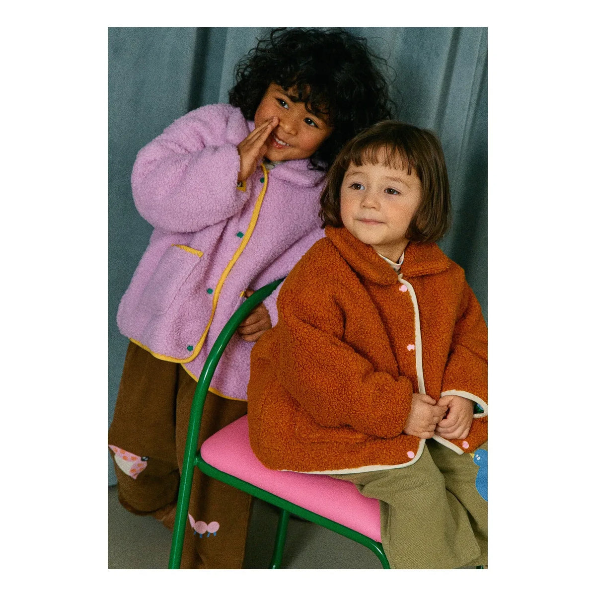 Petit Stella - Reversible Sherpa Jacket Dragonflies | Green
