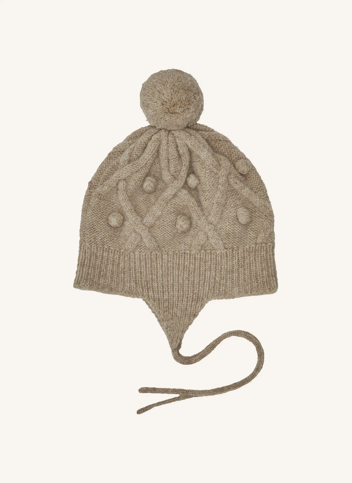 FUB - Mohair Pompon Beanie | Beige