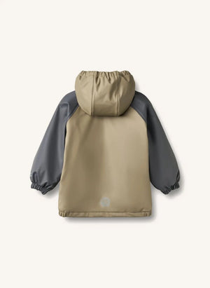 Wheat - Ajojo Raincoat Made from Recycled Fibers | Grey blue