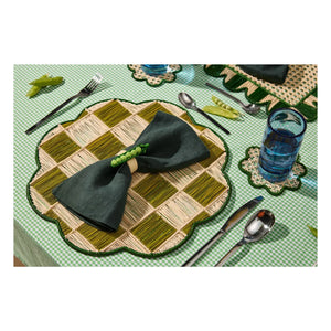 Coro Cora - Polka dot napkin ring | Green