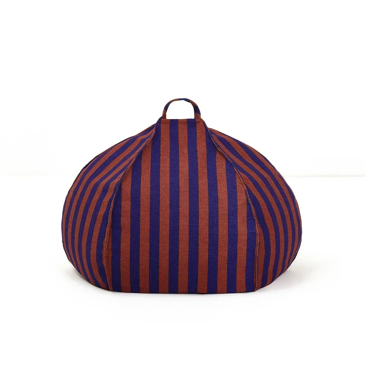 Nobodinoz - Vibes Striped Round Pouf | Brown