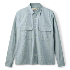 Forét - Lunar Check Overshirt | Light Blue