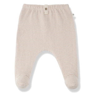 1+ in the family - Arras Striped Footed Tights | Nude