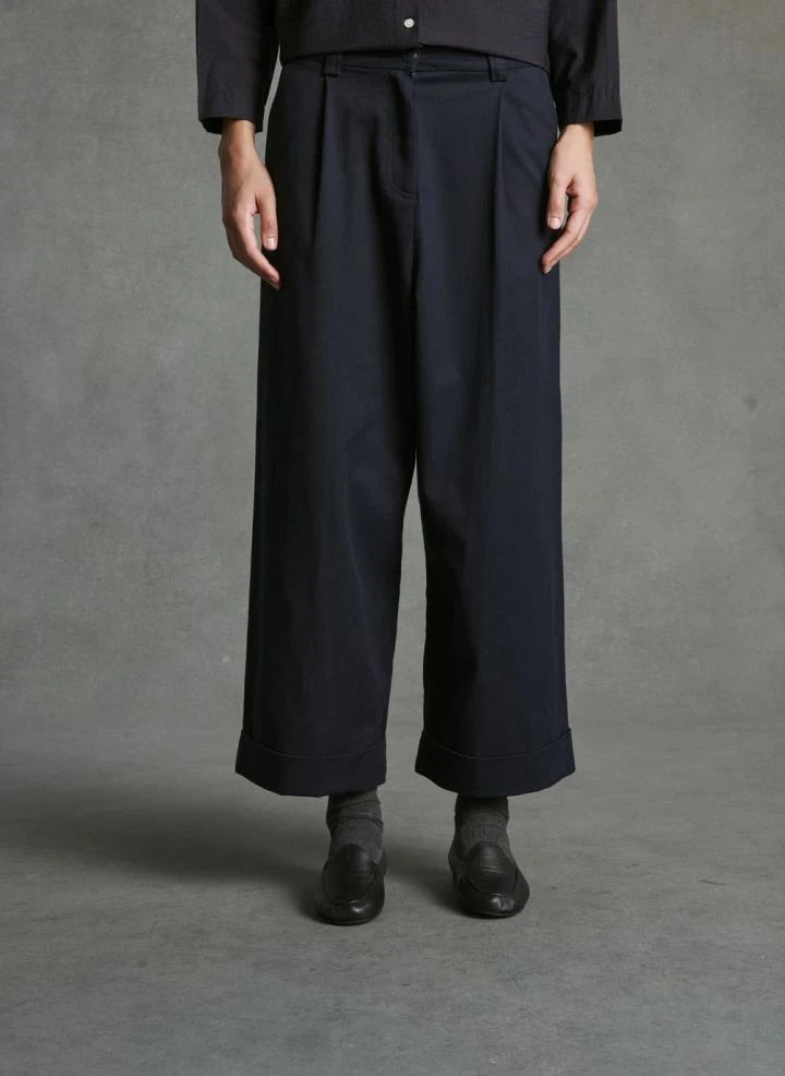 Hod - Mariano Pleated Trousers | Navy