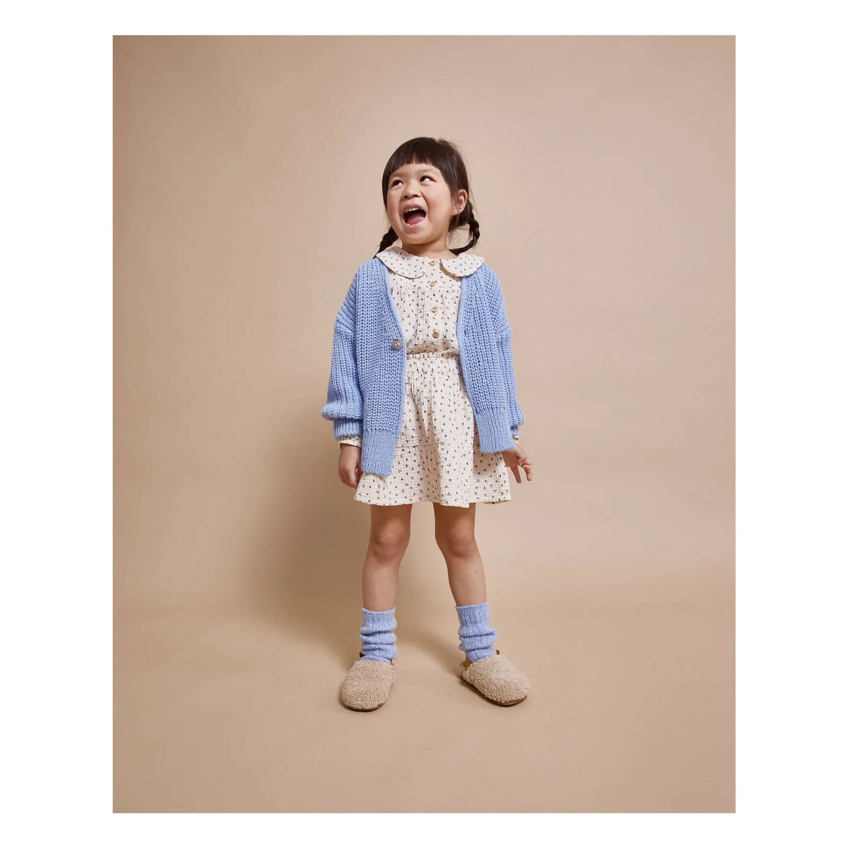 Búho - Wool Alpaca Cardigan | Blue