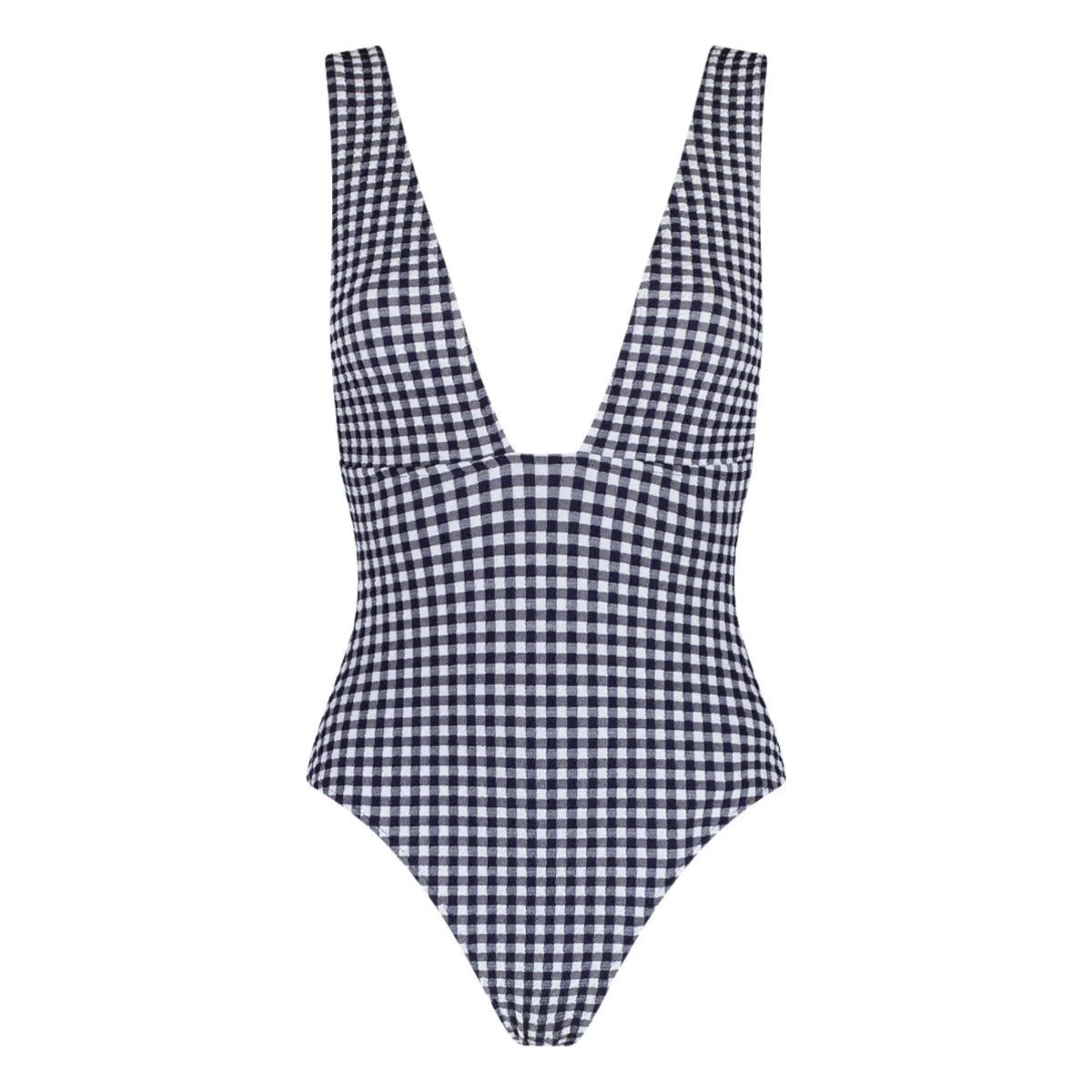 Anja Paris - Le Plongeant Vichy One-Piece Swimsuit | Navy
