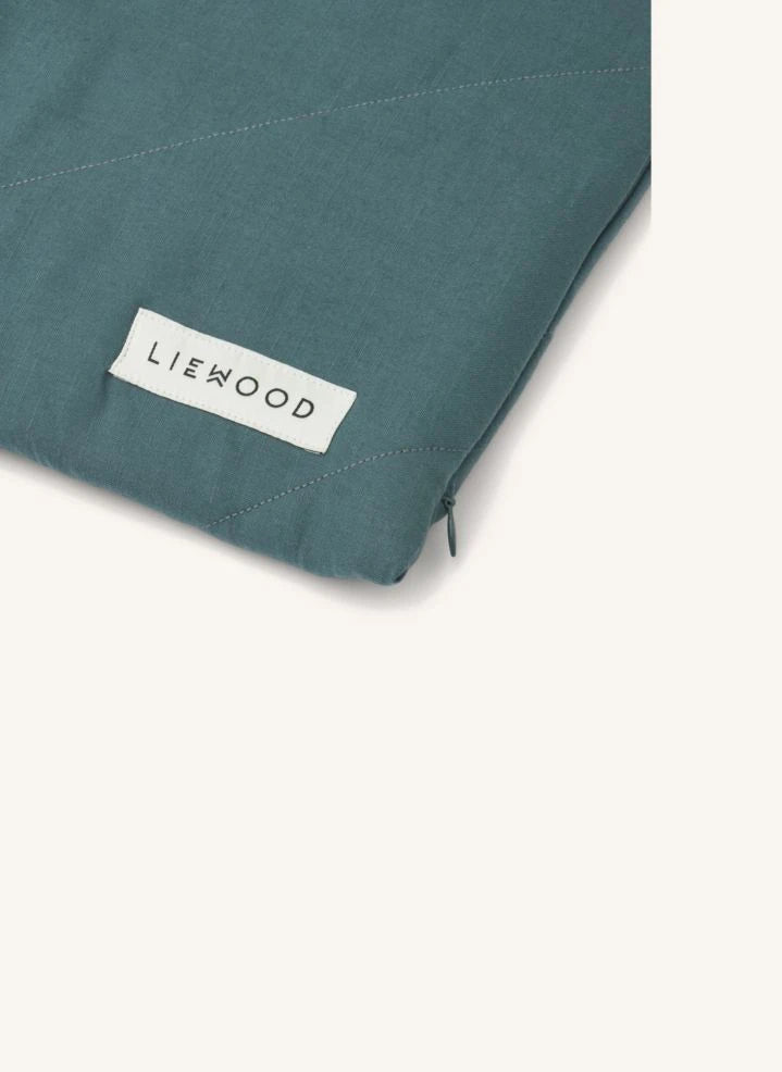 Liewood - Benedicte organic cotton baby bed bumper | Whale blue