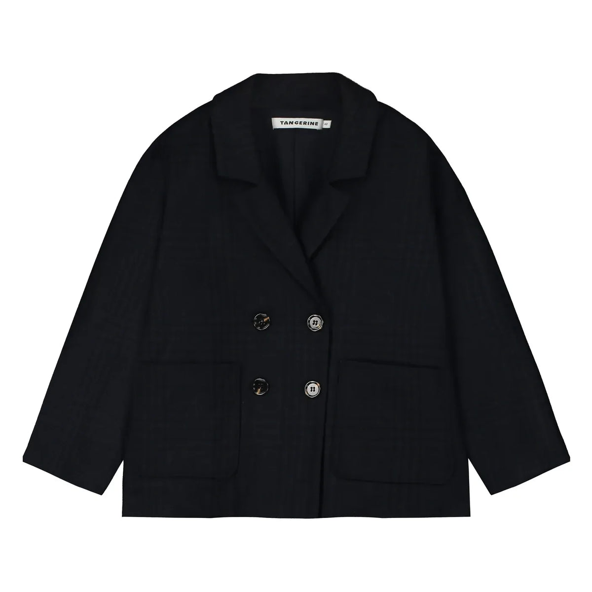 Tangerine - Buttoned Wool Coat | Midnight Blue